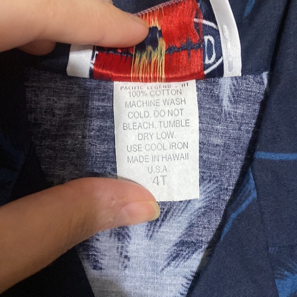 Pacific Legend Apparel Hawaiian Shirt and Shorts Set Size 4t - Picture 6 of 8